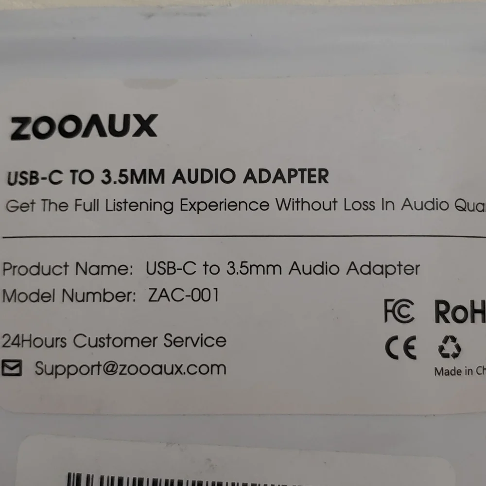 USB-C to 3.5mm audio adapter New